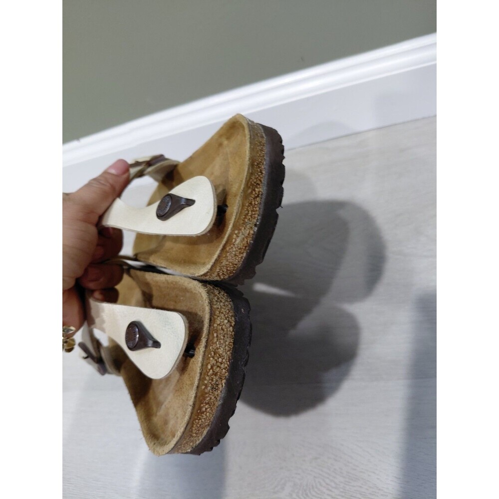 Birkenstock Gizeh BirkoFlor Graceful Pearl White Women Size 37EU 6US Regular - Picture 6 of 10